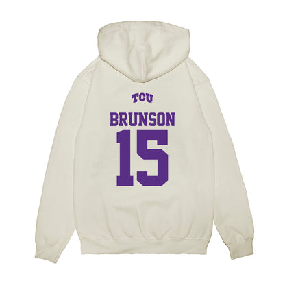 TCU - NCAA Baseball : Chase Brunson - USA Raglan Premium Hooded Sweatshirt-1