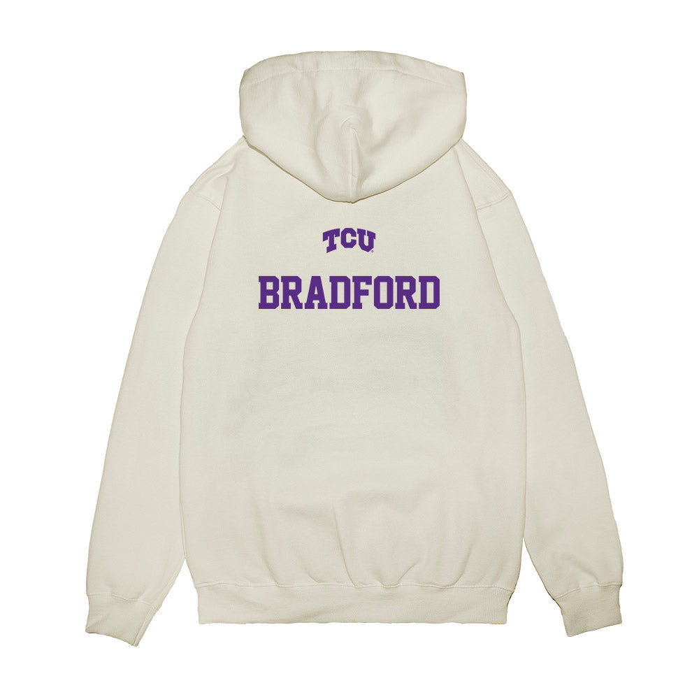 TCU - NCAA Baseball : Ryan Bradford - USA Raglan Premium Hooded Sweatshirt-1