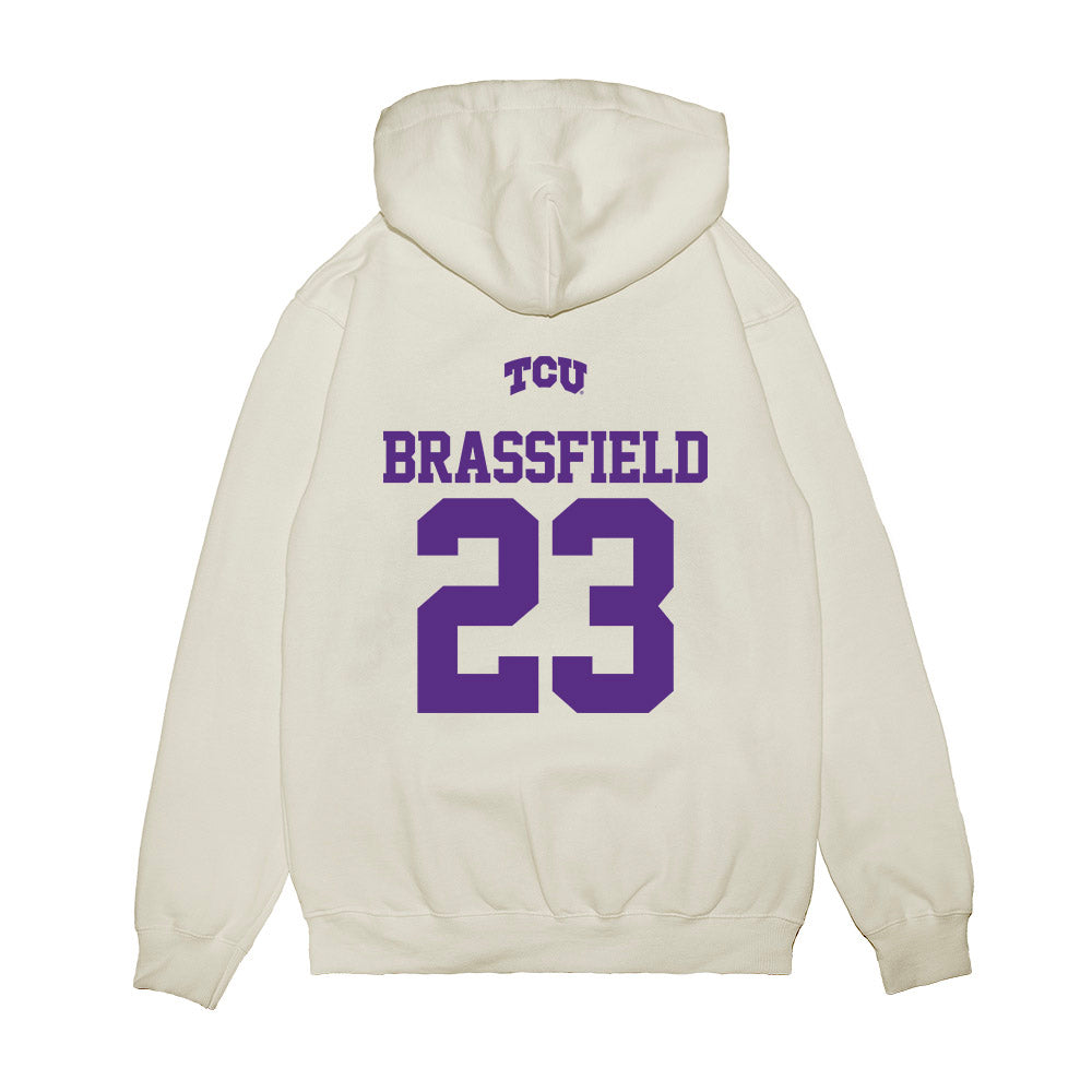 TCU - NCAA Baseball : Mason Brassfield - USA Raglan Premium Hooded Sweatshirt-1