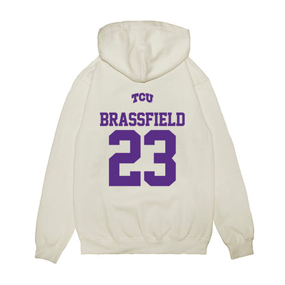 TCU - NCAA Baseball : Mason Brassfield - USA Raglan Premium Hooded Sweatshirt-1