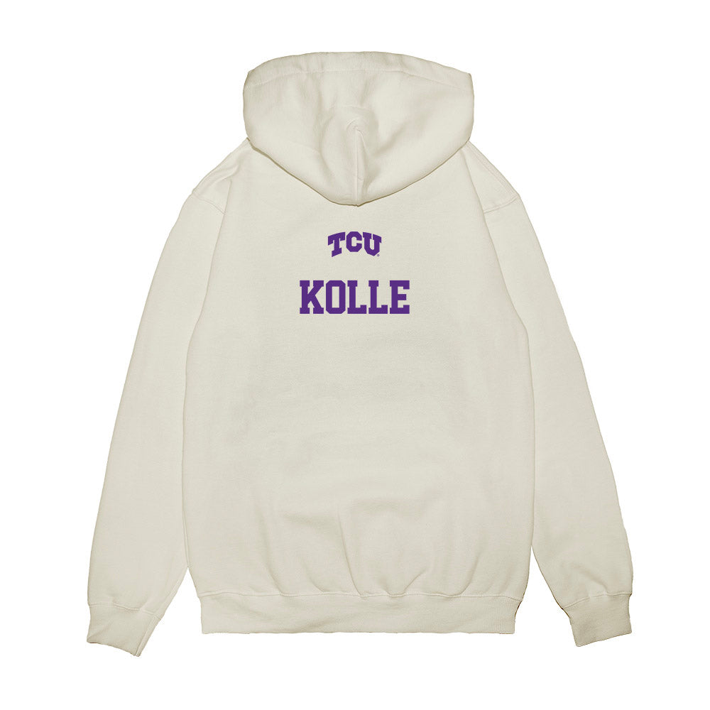 TCU - NCAA Baseball : Kason Kolle - USA Raglan Premium Hooded Sweatshirt-1