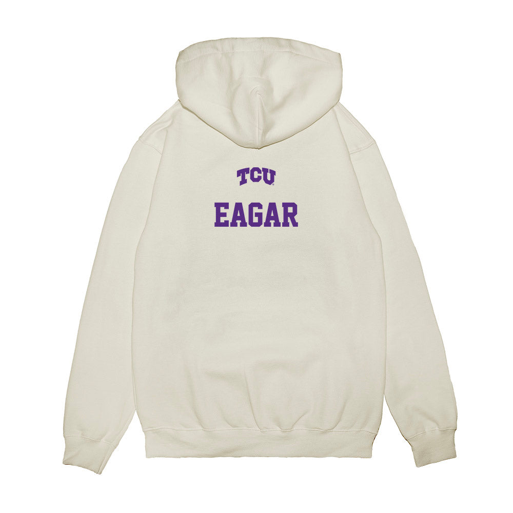 TCU - NCAA Baseball : Caleb Eagar - USA Raglan Premium Hooded Sweatshirt-1