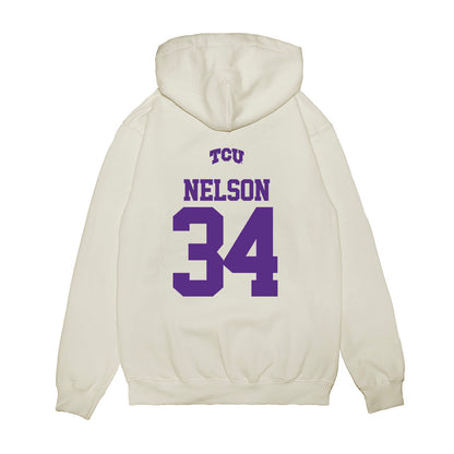 TCU - NCAA Baseball : Cade Nelson - USA Raglan Premium Hooded Sweatshirt-1
