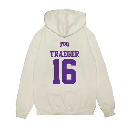 TCU - NCAA Baseball : Nolan Traeger - USA Raglan Premium Hooded Sweatshirt-1