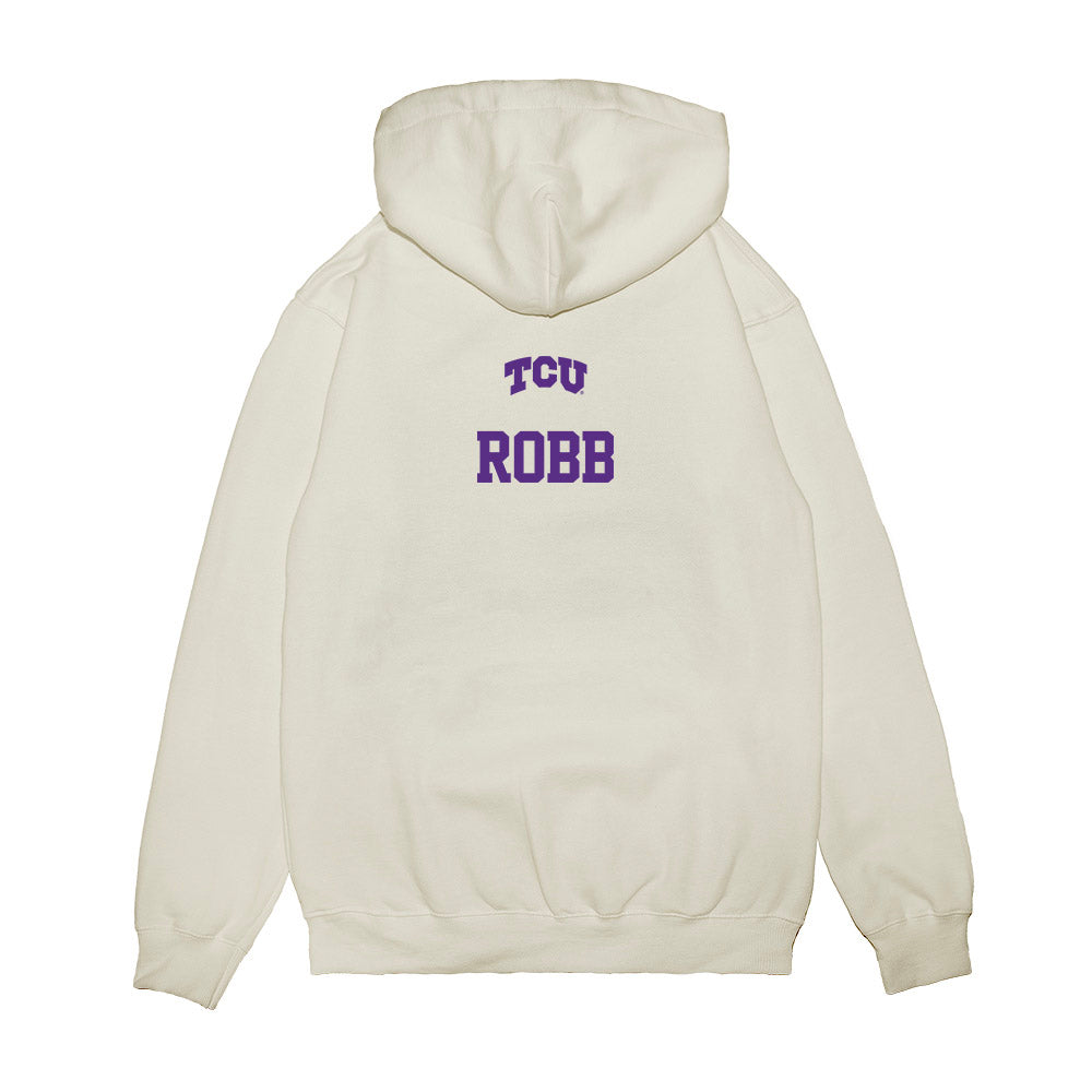 TCU - NCAA Baseball : Nicholas Robb - USA Raglan Premium Hooded Sweatshirt-1