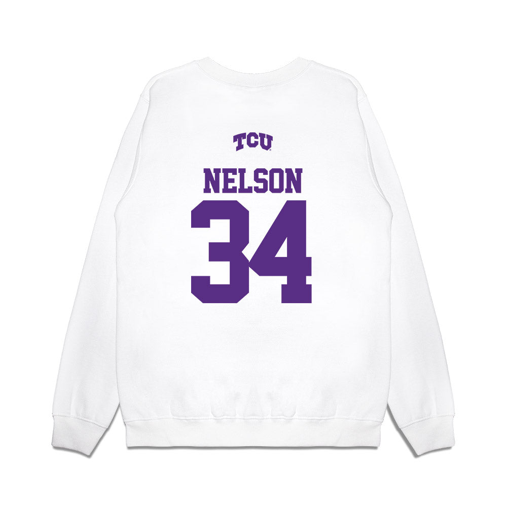 TCU - NCAA Baseball : Cade Nelson - USA Raglan Premium Crewneck Sweatshirt-1