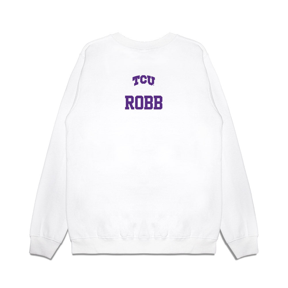 TCU - NCAA Baseball : Nicholas Robb - USA Raglan Premium Crewneck Sweatshirt-1