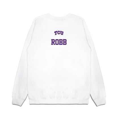 TCU - NCAA Baseball : Nicholas Robb - USA Raglan Premium Crewneck Sweatshirt-1