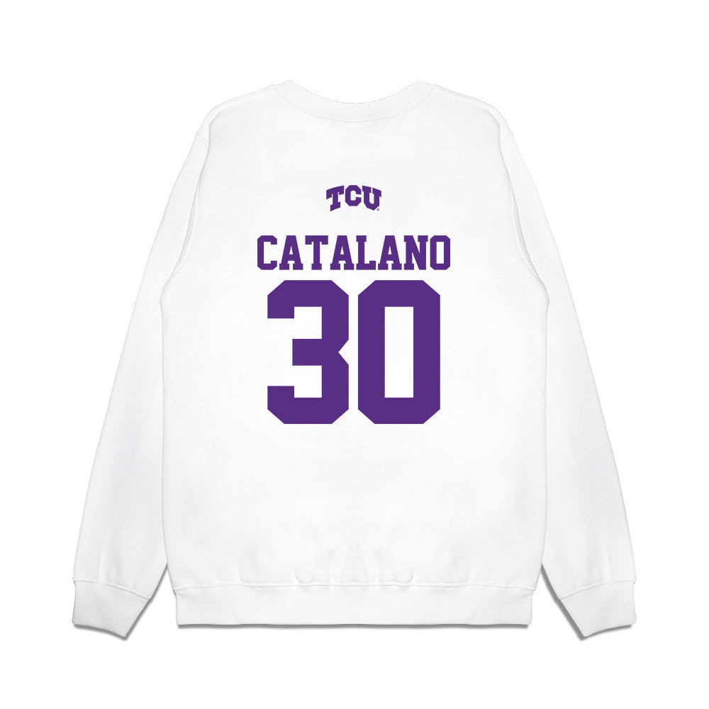 TCU - NCAA Baseball : Michael Catalano - USA Raglan Premium Crewneck Sweatshirt-1