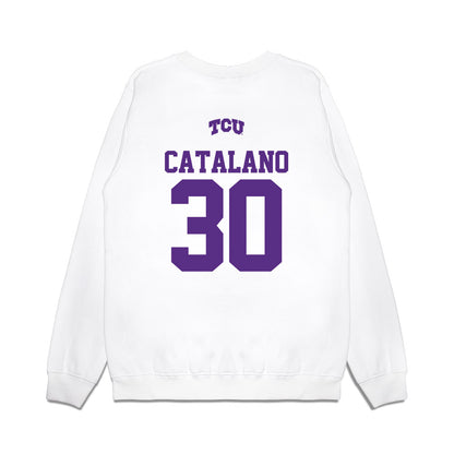 TCU - NCAA Baseball : Michael Catalano - USA Raglan Premium Crewneck Sweatshirt-1