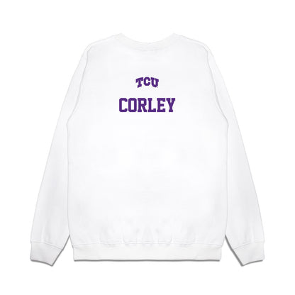 TCU - NCAA Baseball : Logan Corley - USA Raglan Premium Crewneck Sweatshirt-1