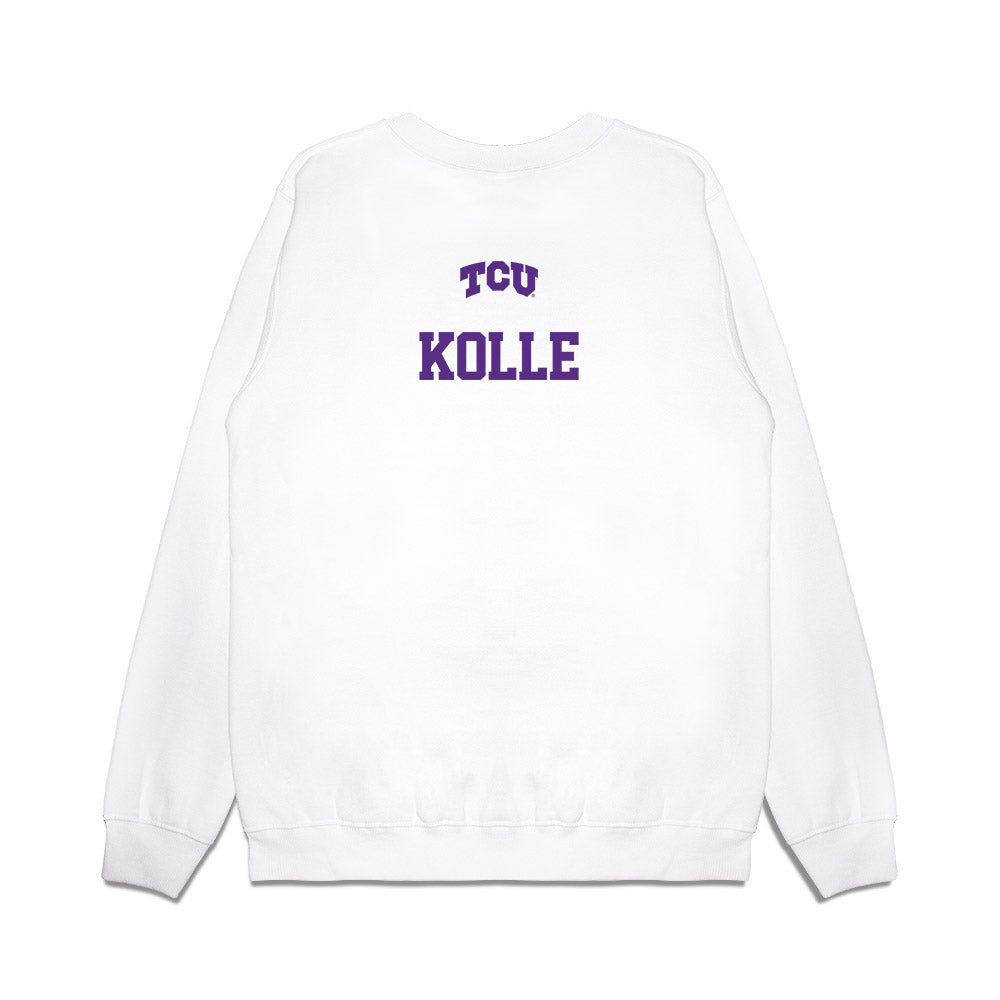 TCU - NCAA Baseball : Kason Kolle - USA Raglan Premium Crewneck Sweatshirt-1