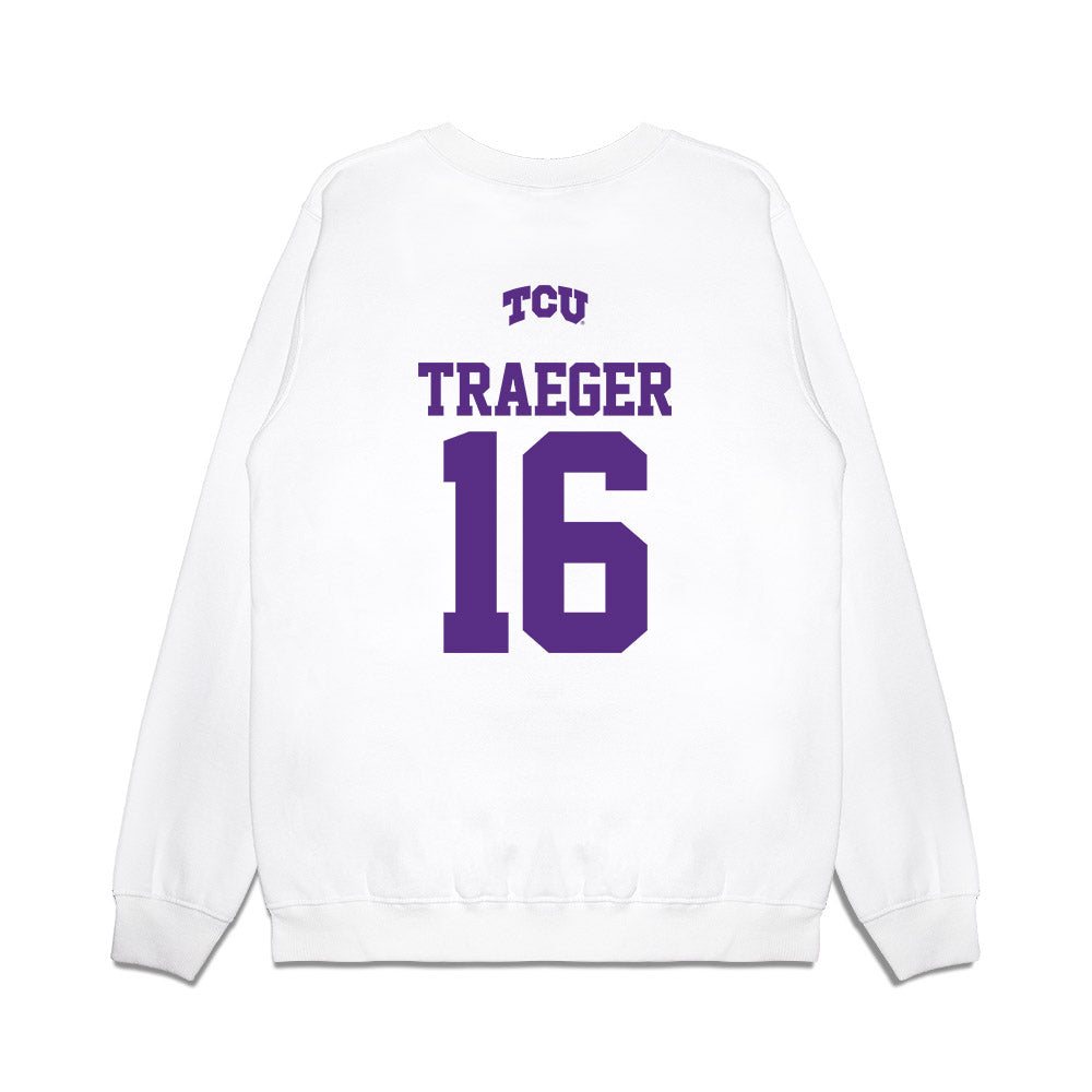 TCU - NCAA Baseball : Nolan Traeger - USA Raglan Premium Crewneck Sweatshirt-1