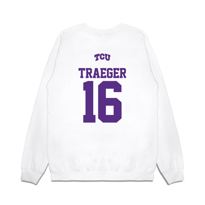 TCU - NCAA Baseball : Nolan Traeger - USA Raglan Premium Crewneck Sweatshirt-1