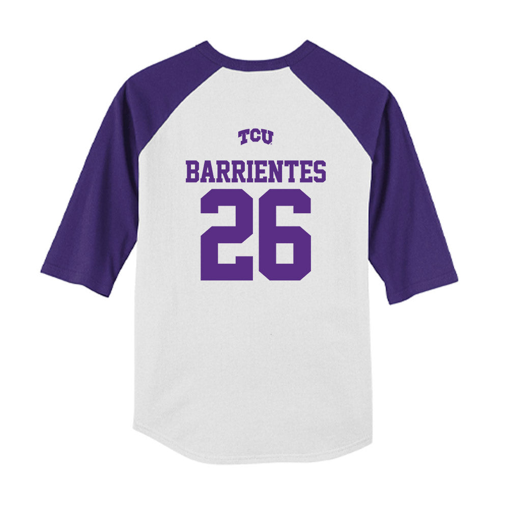 TCU - NCAA Baseball : Aiden Barrientes - USA Raglan Youth Raglan T-Shirt-1