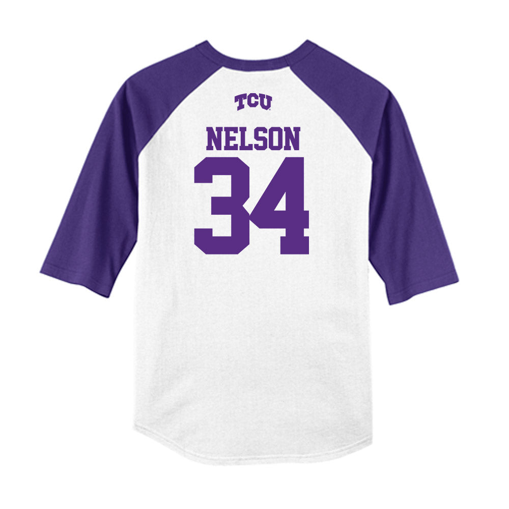 TCU - NCAA Baseball : Cade Nelson - USA Raglan Raglan Shirt-1