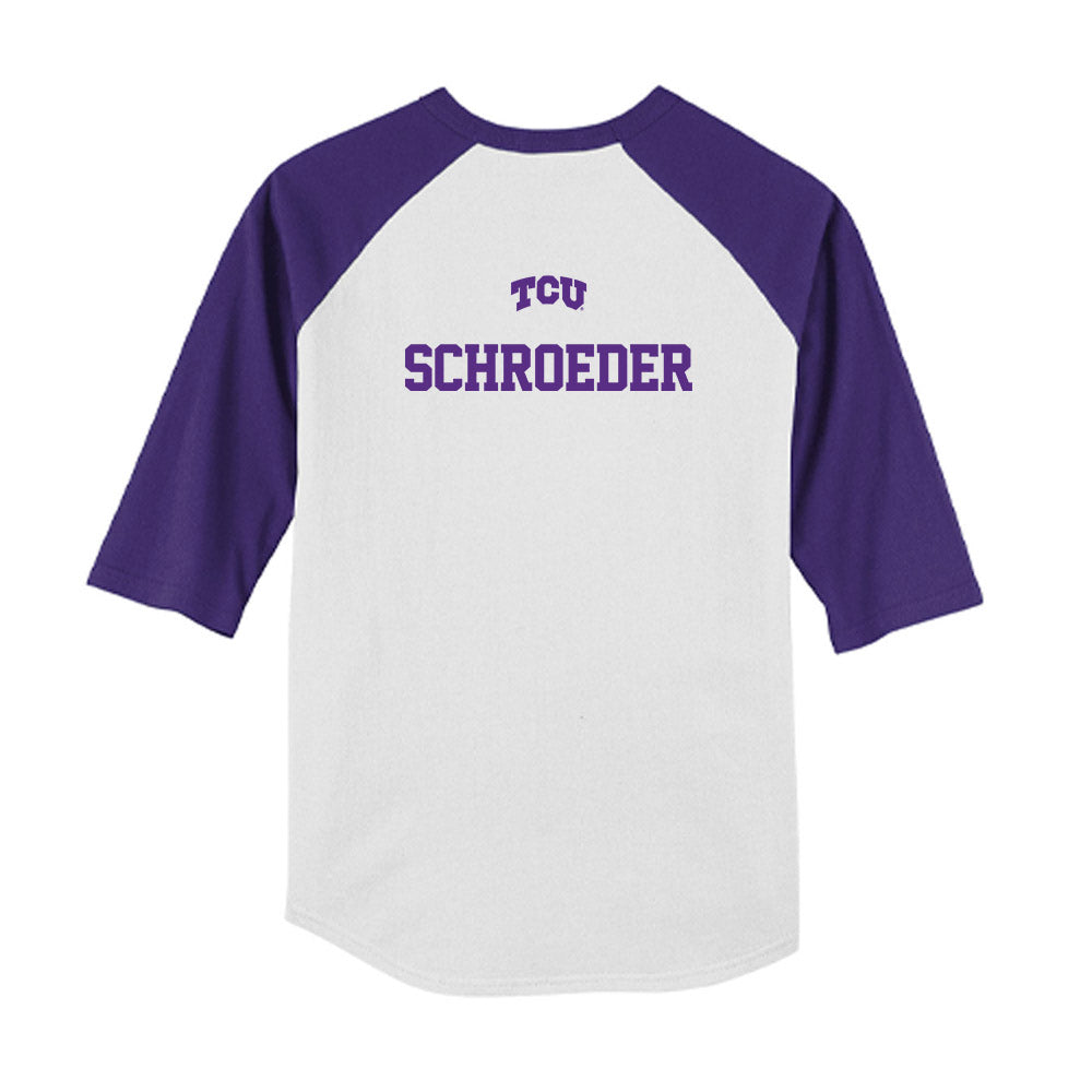 TCU - NCAA Baseball : Ben Schroeder - USA Raglan Youth Raglan T-Shirt-1