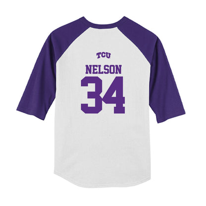 TCU - NCAA Baseball : Cade Nelson - USA Raglan Youth Raglan T-Shirt-1