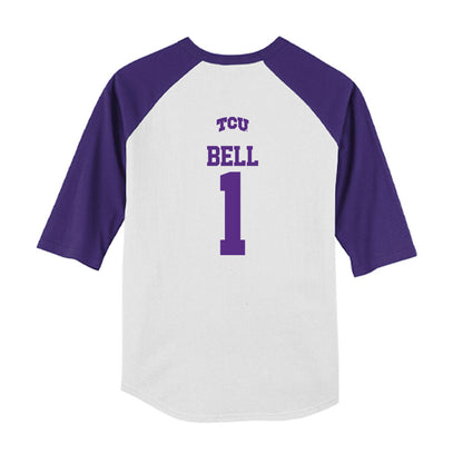 TCU - NCAA Baseball : James Bell - USA Raglan Youth Raglan T-Shirt-1