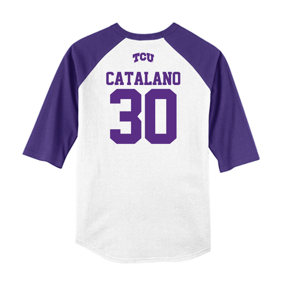 TCU - NCAA Baseball : Michael Catalano - USA Raglan Raglan Shirt-1