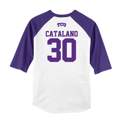 TCU - NCAA Baseball : Michael Catalano - USA Raglan Raglan Shirt-1