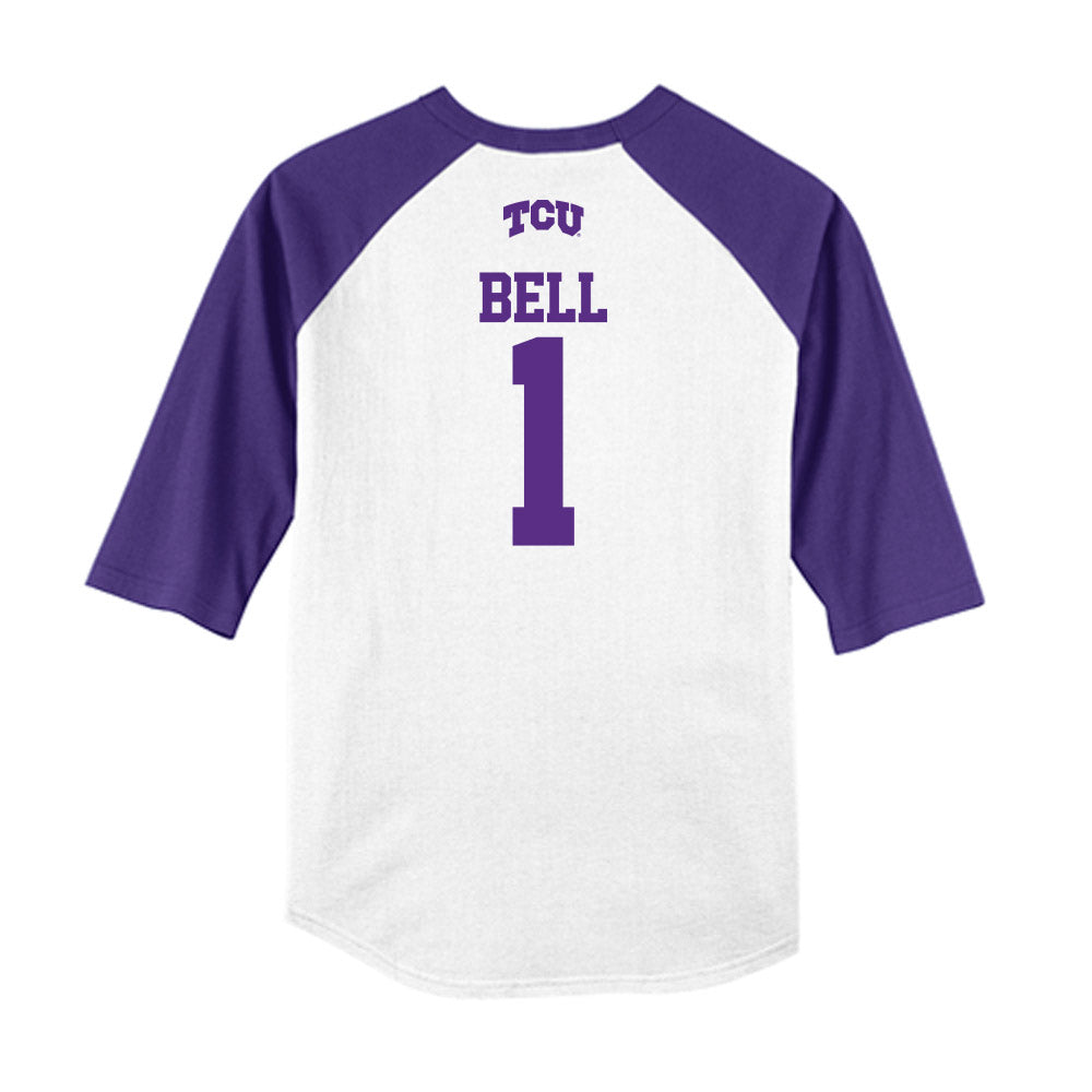 TCU - NCAA Baseball : James Bell - USA Raglan Raglan Shirt-1