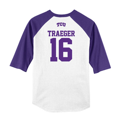 TCU - NCAA Baseball : Nolan Traeger - USA Raglan Raglan Shirt-1