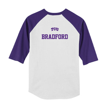 TCU - NCAA Baseball : Ryan Bradford - USA Raglan Youth Raglan T-Shirt-1