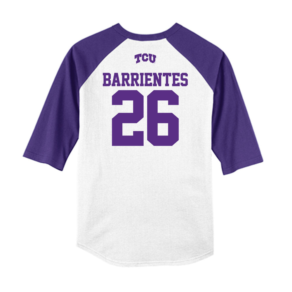 TCU - NCAA Baseball : Aiden Barrientes - USA Raglan Raglan Shirt-1