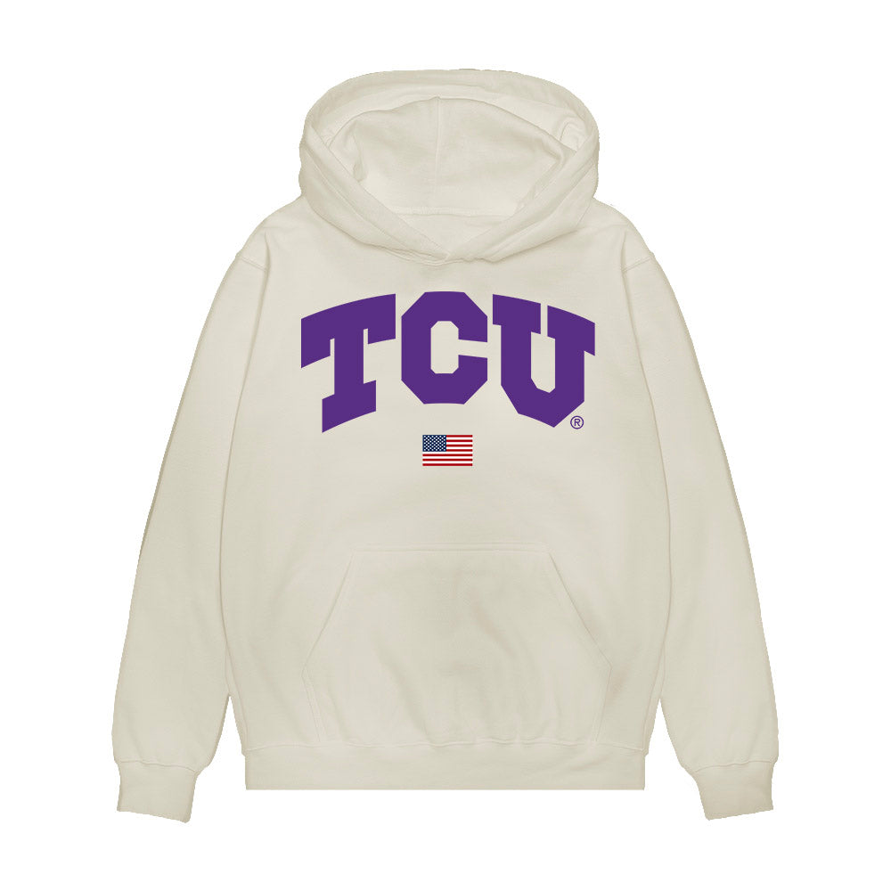 TCU - NCAA Baseball : Cade Nelson - USA Raglan Premium Hooded Sweatshirt-0