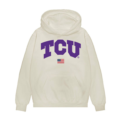 TCU - NCAA Baseball : Lance Davis - USA Raglan Premium Hooded Sweatshirt-0