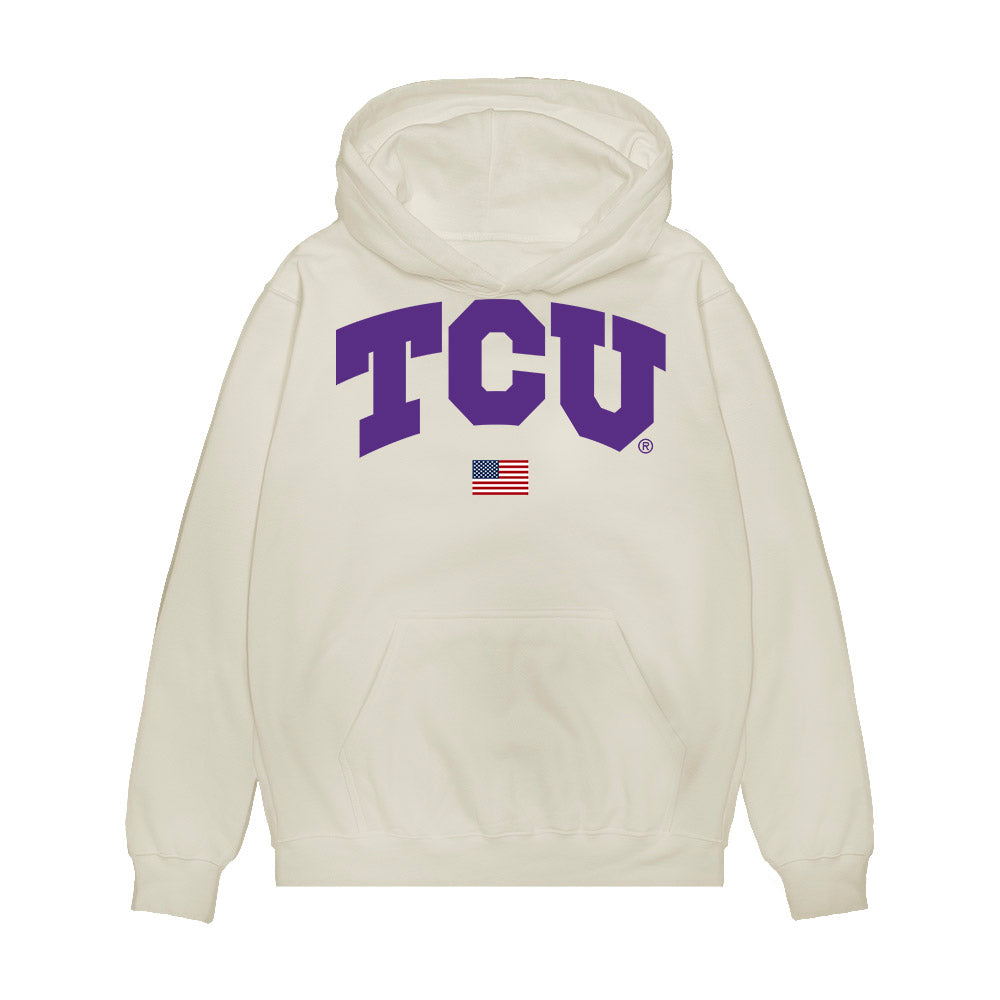 TCU - NCAA Baseball : Nate Stern - USA Raglan Premium Hooded Sweatshirt-0