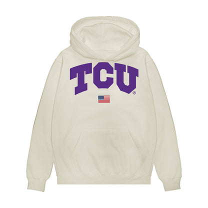 TCU - NCAA Baseball : Lance Davis - USA Raglan Premium Hooded Sweatshirt-0