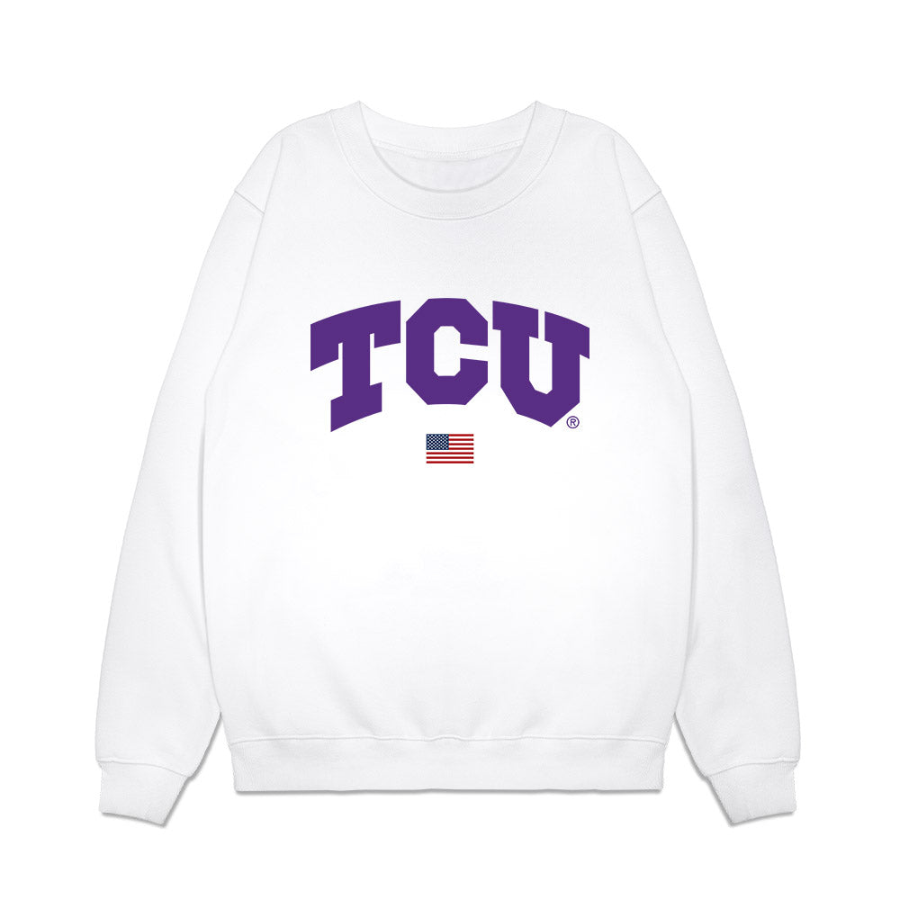 TCU - NCAA Baseball : Michael Catalano - USA Raglan Premium Crewneck Sweatshirt-0