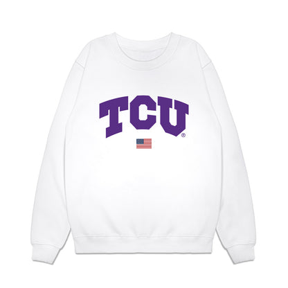 TCU - NCAA Baseball : Michael Catalano - USA Raglan Premium Crewneck Sweatshirt-0