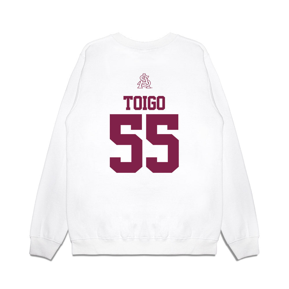 Arizona State - NCAA Baseball : Dean Toigo - USA Raglan Premium Crewneck Sweatshirt-1