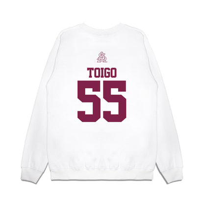 Arizona State - NCAA Baseball : Dean Toigo - USA Raglan Premium Crewneck Sweatshirt-1