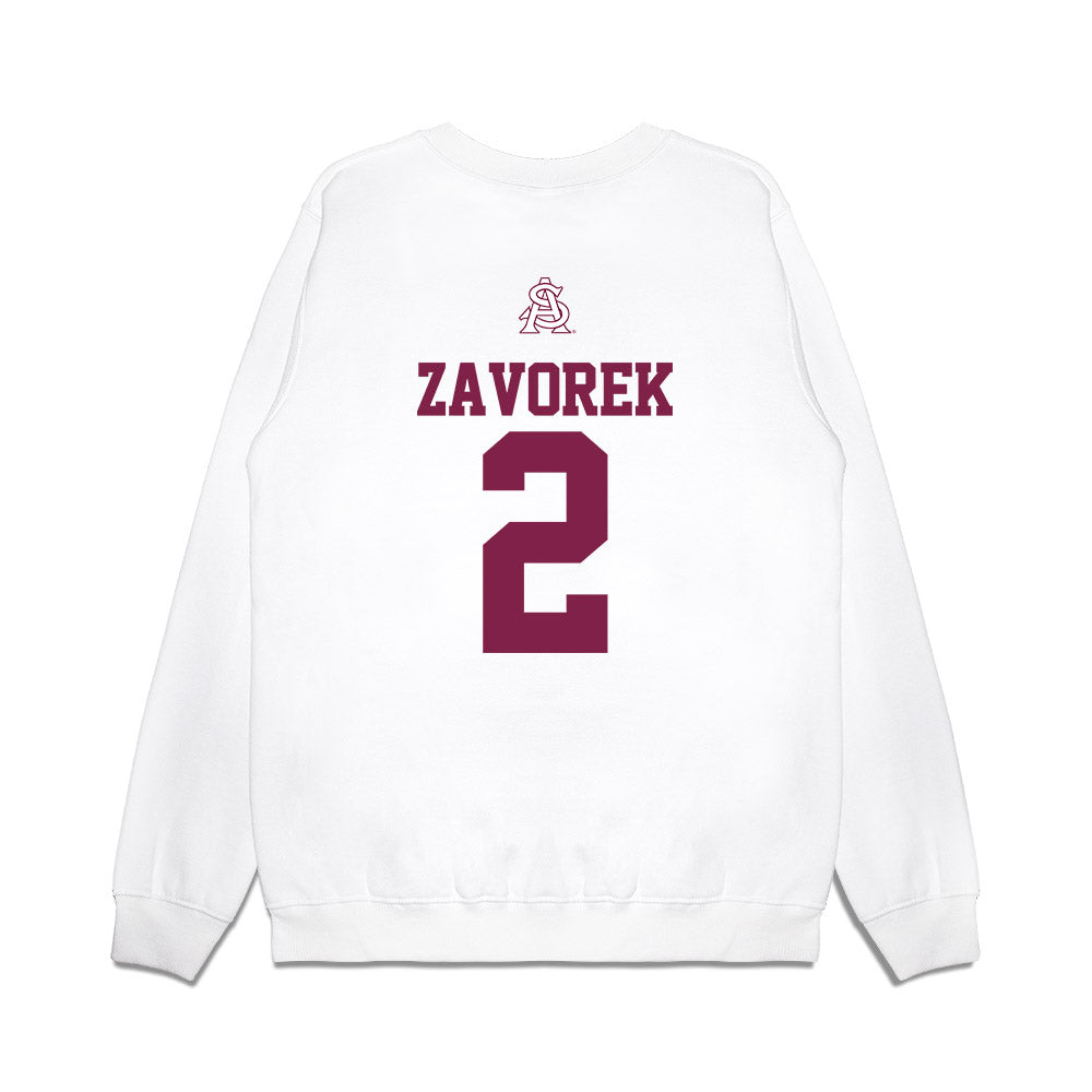 Arizona State - NCAA Baseball : Beckett Zavorek - USA Raglan Premium Crewneck Sweatshirt-1