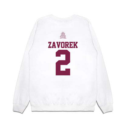 Arizona State - NCAA Baseball : Beckett Zavorek - USA Raglan Premium Crewneck Sweatshirt-1