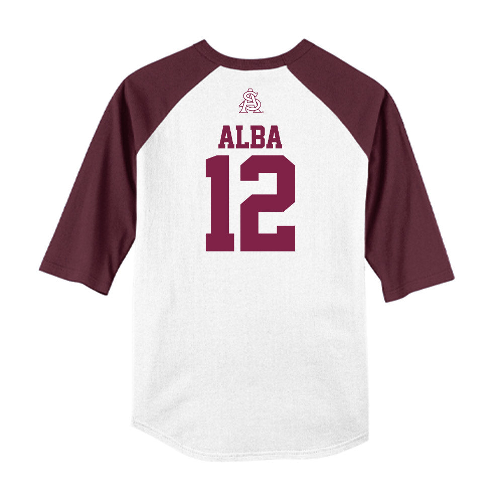 Arizona State - NCAA Baseball : Jaden Alba - USA Raglan Raglan Shirt-1