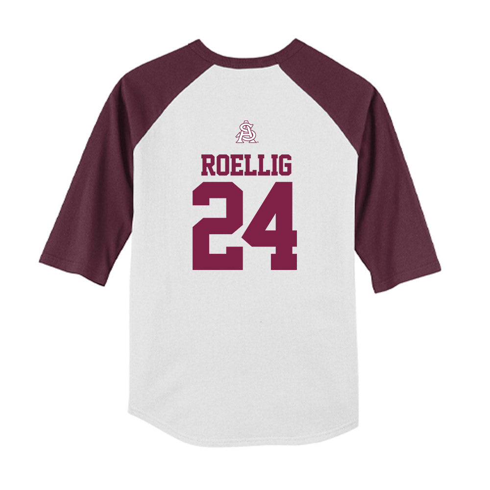 Arizona State - NCAA Baseball : Austen Roellig - USA Raglan Youth Raglan T-Shirt-1
