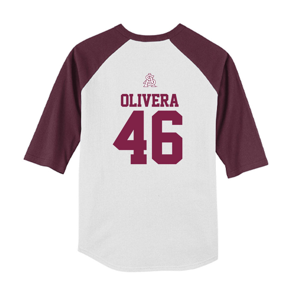 Arizona State - NCAA Baseball : Brandon Olivera - USA Raglan Youth Raglan T-Shirt-1