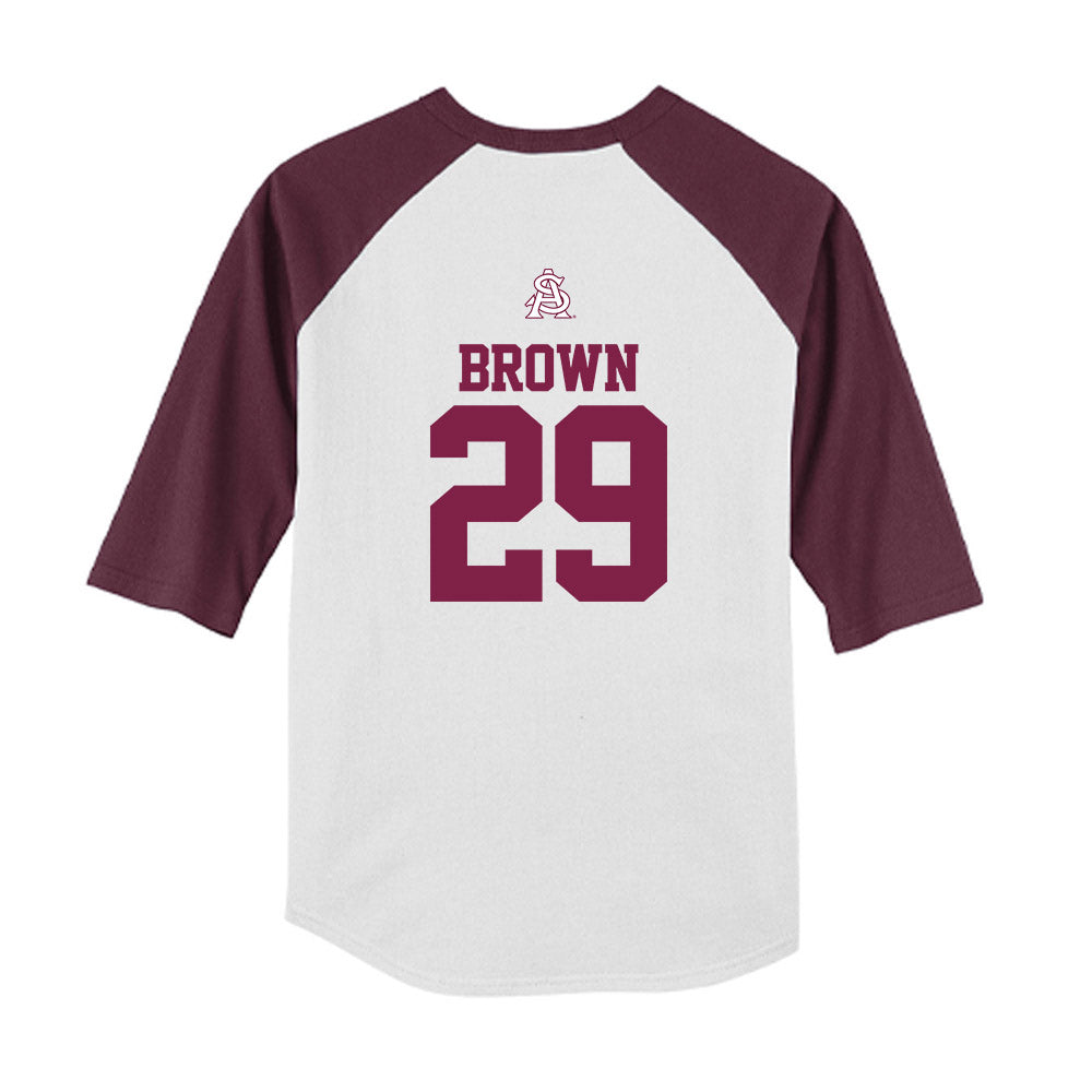 Arizona State - NCAA Baseball : Tommy Brown - USA Raglan Youth Raglan T-Shirt-1