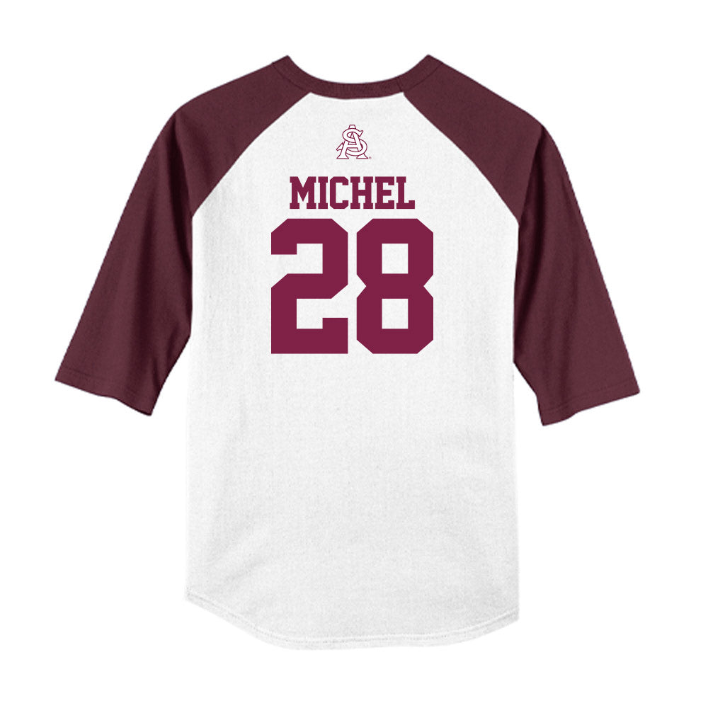 Arizona State - NCAA Baseball : Garrett Michel - USA Raglan Raglan Shirt-1