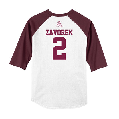 Arizona State - NCAA Baseball : Beckett Zavorek - USA Raglan Raglan Shirt-1