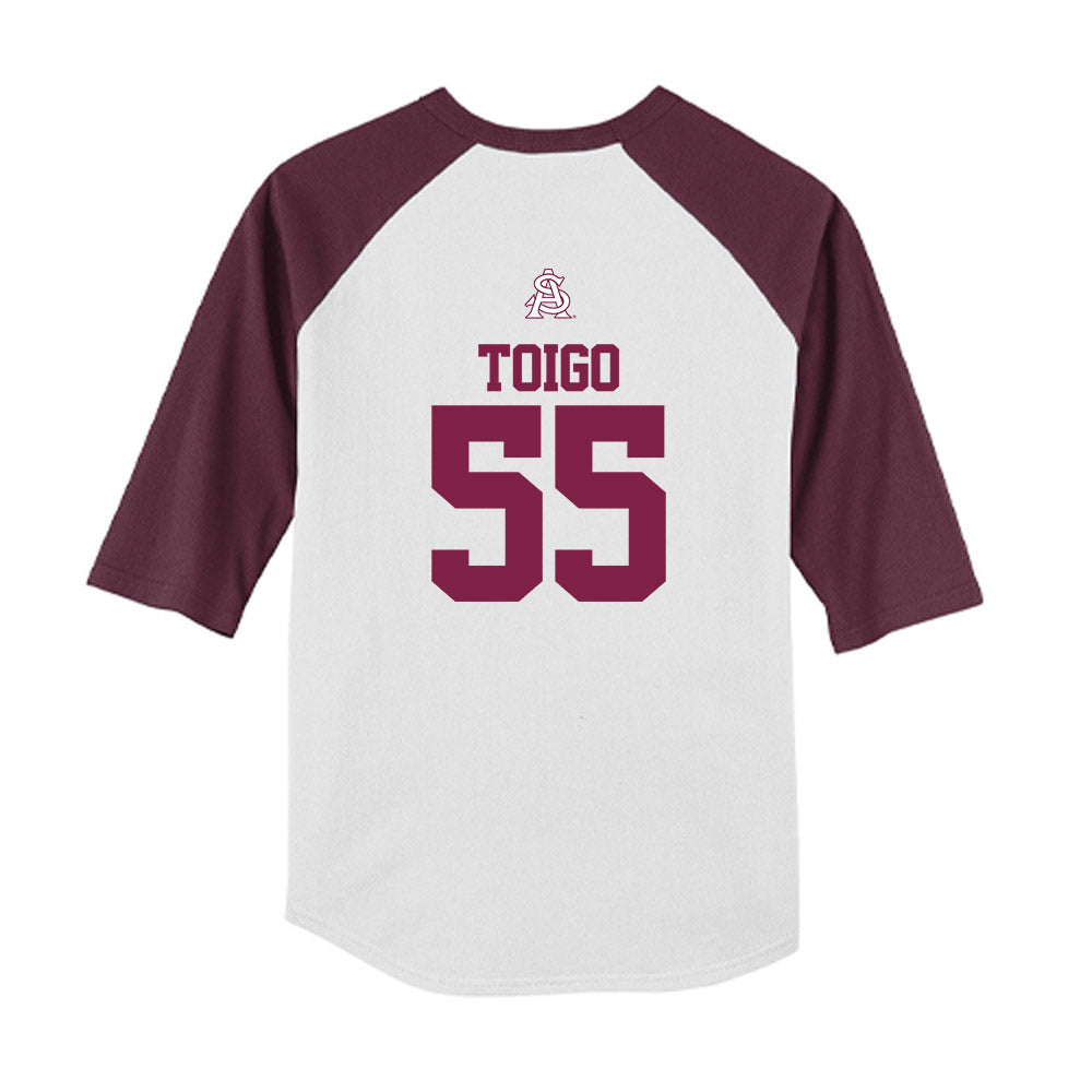 Arizona State - NCAA Baseball : Dean Toigo - USA Raglan Youth Raglan T-Shirt-1