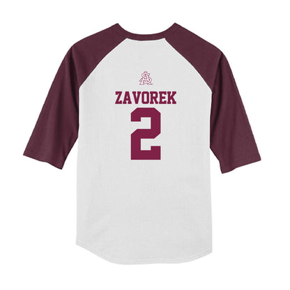 Arizona State - NCAA Baseball : Beckett Zavorek - USA Raglan Youth Raglan T-Shirt-1