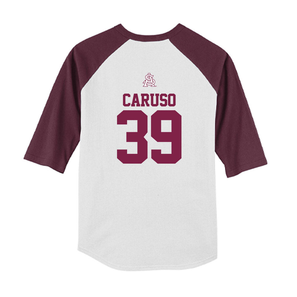 Arizona State - NCAA Baseball : Ryan Caruso - USA Raglan Youth Raglan T-Shirt-1