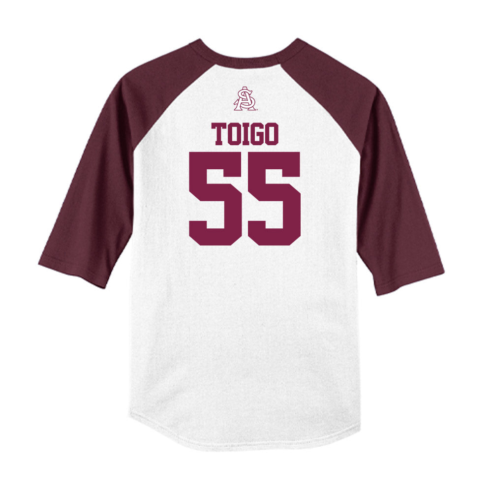 Arizona State - NCAA Baseball : Dean Toigo - USA Raglan Raglan Shirt-1