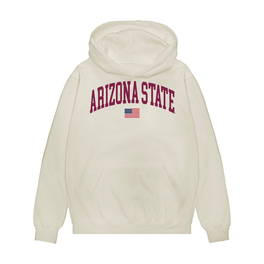 Arizona State - NCAA Baseball : Sean Fitzpatrick - USA Raglan Premium Hooded Sweatshirt-0